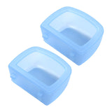 Maxbell 2 Pieces Crate Dog Bowls for Wire Cages or Crates for Pets Puppy Guinea Pigs Blue