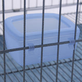 Maxbell 2 Pieces Crate Dog Bowls for Wire Cages or Crates for Pets Puppy Guinea Pigs Blue