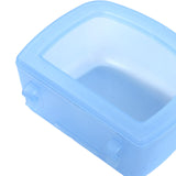 Maxbell 2 Pieces Crate Dog Bowls for Wire Cages or Crates for Pets Puppy Guinea Pigs Blue