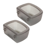 Maxbell 2 Pieces Crate Dog Bowls for Wire Cages or Crates for Pets Puppy Guinea Pigs Gray