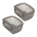 Maxbell 2 Pieces Crate Dog Bowls for Wire Cages or Crates for Pets Puppy Guinea Pigs Gray