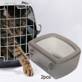 Maxbell 2 Pieces Crate Dog Bowls for Wire Cages or Crates for Pets Puppy Guinea Pigs Gray