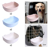 Maxbell 2Pcs Pet Kennel Cage Bowls Slow Feeding for Chinchillas Rabbit Small Animals Pink