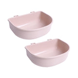 Maxbell 2Pcs Pet Kennel Cage Bowls Slow Feeding for Chinchillas Rabbit Small Animals Pink