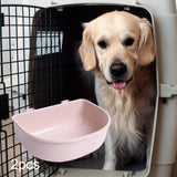 Maxbell 2Pcs Pet Kennel Cage Bowls Slow Feeding for Chinchillas Rabbit Small Animals Pink