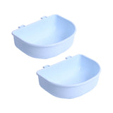 Maxbell 2Pcs Pet Kennel Cage Bowls Slow Feeding for Chinchillas Rabbit Small Animals Blue