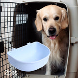 Maxbell 2Pcs Pet Kennel Cage Bowls Slow Feeding for Chinchillas Rabbit Small Animals Blue