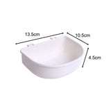 Maxbell 2Pcs Pet Kennel Cage Bowls Slow Feeding for Chinchillas Rabbit Small Animals White