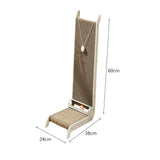 Maxbell Cats Scratcher Pad with A Ball Cat Cardboard Bed for Kitten Indoor Cat Kitty White