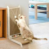 Maxbell Cats Scratcher Pad with A Ball Cat Cardboard Bed for Kitten Indoor Cat Kitty White