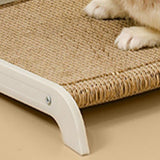 Maxbell Cats Scratcher Pad with A Ball Cat Cardboard Bed for Kitten Indoor Cat Kitty White