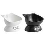 Maxbell Tilted Cat Food Bowl Extra Wide for Small, Medium and Large Cats Indoor Cats Black