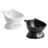 Maxbell Tilted Cat Food Bowl Extra Wide for Small, Medium and Large Cats Indoor Cats Black