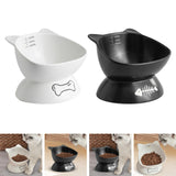 Maxbell Tilted Cat Food Bowl Extra Wide for Small, Medium and Large Cats Indoor Cats Black