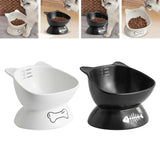 Maxbell Tilted Cat Food Bowl Extra Wide for Small, Medium and Large Cats Indoor Cats Black