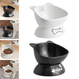 Maxbell Tilted Cat Food Bowl Extra Wide for Small, Medium and Large Cats Indoor Cats Black
