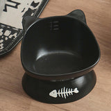 Maxbell Tilted Cat Food Bowl Extra Wide for Small, Medium and Large Cats Indoor Cats Black
