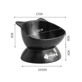 Maxbell Tilted Cat Food Bowl Extra Wide for Small, Medium and Large Cats Indoor Cats Black