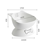 Maxbell Tilted Cat Food Bowl Extra Wide for Small, Medium and Large Cats Indoor Cats White