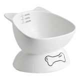 Maxbell Tilted Cat Food Bowl Extra Wide for Small, Medium and Large Cats Indoor Cats White