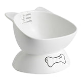 Maxbell Tilted Cat Food Bowl Extra Wide for Small, Medium and Large Cats Indoor Cats White