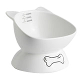 Maxbell Tilted Cat Food Bowl Extra Wide for Small, Medium and Large Cats Indoor Cats White