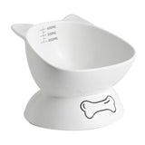 Maxbell Tilted Cat Food Bowl Extra Wide for Small, Medium and Large Cats Indoor Cats White