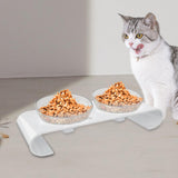 Maxbell Pet Food Water Feeder Bowl Easily Clean Cats Dish Feeder for Puppy Cats