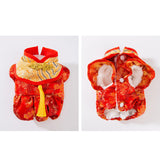 Maxbell New Year Dog Costume Cute Tassel Warm Pet Winter Coat for Puppy Teddy Bichon