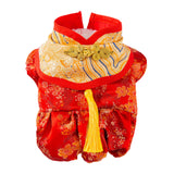 Maxbell New Year Dog Costume Cute Tassel Warm Pet Winter Coat for Puppy Teddy Bichon