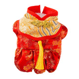 Maxbell New Year Dog Costume Cute Tassel Warm Pet Winter Coat for Puppy Teddy Bichon