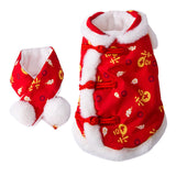 Maxbell Tang Costume with A Scarf Dogs Cheongsam for Celebration Pet Gifts S Code