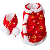 Maxbell Tang Costume with A Scarf Dogs Cheongsam for Celebration Pet Gifts S Code