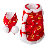 Maxbell Tang Costume with A Scarf Dogs Cheongsam for Celebration Pet Gifts S Code