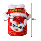 Maxbell Pet Clothes for Chinese Spring Festival 0.5-1.5kg Tang Suit Small Dog