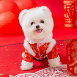 Maxbell Pet Clothes for Chinese Spring Festival 0.5-1.5kg Tang Suit Small Dog