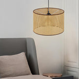 Maxbell Woven Lamp Shade Ceiling Light Cover E27 Light Accessories for Home Bar Cafe 350mmx260mm