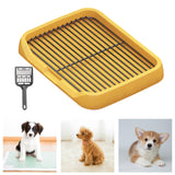 Maxbell Dog Toilet Keep Paws and Floors Clean Removable Mesh Grids Indoor Potty Tray Yellow