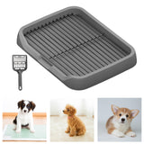 Maxbell Dog Toilet Keep Paws and Floors Clean Removable Mesh Grids Indoor Potty Tray Gray