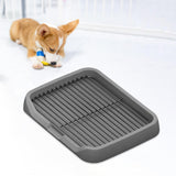 Maxbell Dog Toilet Keep Paws and Floors Clean Removable Mesh Grids Indoor Potty Tray Gray