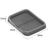 Maxbell Dog Toilet Keep Paws and Floors Clean Removable Mesh Grids Indoor Potty Tray Gray