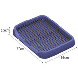 Maxbell Dog Toilet Keep Paws and Floors Clean Removable Mesh Grids Indoor Potty Tray Blue