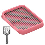 Maxbell Dog Toilet Keep Paws and Floors Clean Removable Mesh Grids Indoor Potty Tray Pink