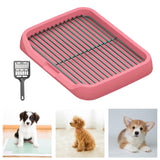Maxbell Dog Toilet Keep Paws and Floors Clean Removable Mesh Grids Indoor Potty Tray Pink