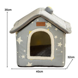 Maxbell Cat Bed Snooze Removable Sleeping Kennel Cat House for Kitten Dog Puppy Gray