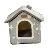 Maxbell Cat Bed Snooze Removable Sleeping Kennel Cat House for Kitten Dog Puppy Gray