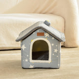 Maxbell Cat Bed Snooze Removable Sleeping Kennel Cat House for Kitten Dog Puppy Gray