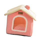 Maxbell Cat Bed Snooze Removable Sleeping Kennel Cat House for Kitten Dog Puppy Pink