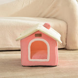 Maxbell Cat Bed Snooze Removable Sleeping Kennel Cat House for Kitten Dog Puppy Pink