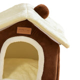 Maxbell Cat Bed Snooze Removable Sleeping Kennel Cat House for Kitten Dog Puppy Coffee